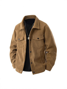High Quality Casual Men's <b>Corduroy</b> Workwear Vintage <b>Jacket</b> Retro Loose Fit Lapel Collar Autumn Casual Coat Haus Industries - Product Image 5