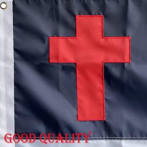 Drapeau chrétien USA TOP FLAGSINC, 3x5 pieds, robuste, brodé, pour extérieur, croix de Pâques, Jésus - Product Image 2