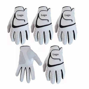 Venta directa de fábrica Guantes de golf personalizados Transpirable a todo color Cuero Cabretta Diseña tu propio logotipo Cuero genuino - Product Image 5