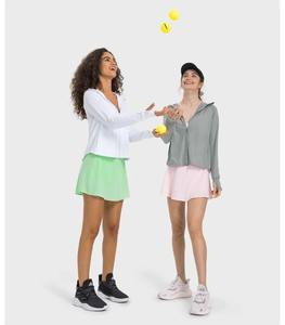 Chaqueta deportiva de secado rápido para entrenamiento de gimnasia para mujer, ropa de Yoga de talla grande con mangas para gimnasio y Yoga para niñas - Product Image 6