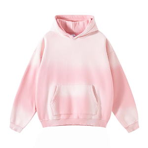 Personnalisé Haute Qualité 100% Coton Lavé À L'acide Surdimensionné En Détresse Sweat À Capuche Zip À Capuche Soleil Délavé Veste - Product Image 4