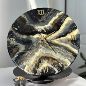 Classic <b>Style</b> Hot Sale Natural Epoxy Resin and Wood Wall <b>Clock</b> for Low Price Standard Packing Good Quality Wood Resin <b>Clock</b> - Product Image 1