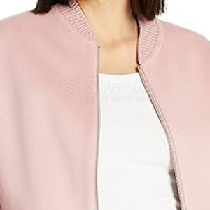 Chaqueta de bombardero para mujer con uso informal y cremallera de metal para trajes elegantes Chaqueta de bombardero para mujer - Product Image 5