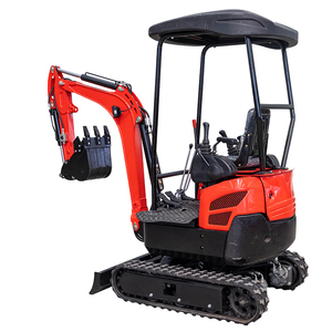 Mini-excavatrice sur chenilles orange avec godet, équipement de construction robuste de type chenillé - Product Image 6