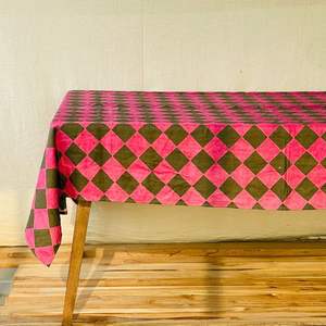 Mantel de Algodón Hecho a Mano en India, Hermoso Mantel de Algodón Estampado a Mano para Bodas, Mantel en Venta - Product Image 1