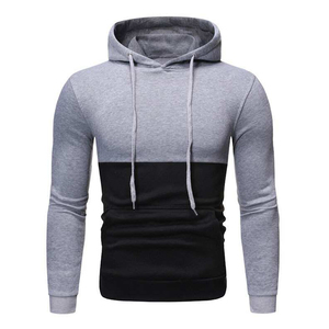 Sudadera con capucha para hombre, ligera, de manga larga, nuevo diseño, sudadera básica ajustada de algodón para hombre, capucha con hombro caído y bolsillo - Product Image 4