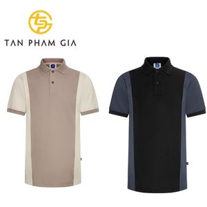 Tan Pham Gia เสื้อโปโลสำหรับผู้ชายเสื้อกอล์ฟผ้าคอตตอนถักแบบระเหิดออกแบบได้ตามต้องการ - Product Image 1