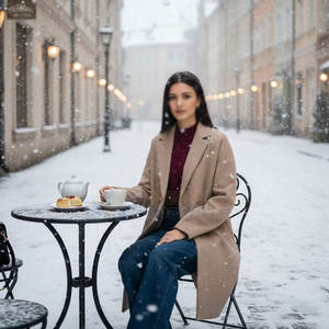 Gabardina Larga de Moda para Mujer, con Cinturón, Cortavientos, Clásica, Cruzada, Ropa de Abrigo para Invierno y Otoño - Product Image 5