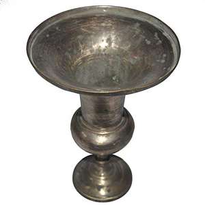 Cuenco de Latón Puro Vintage con Acabado Niquelado para Decoración, Artículo Decorativo Árabe Peekdaan de Alta Calidad - Product Image 1