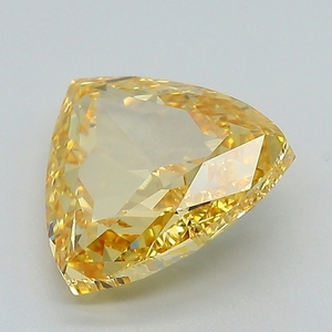 Diamante suelto de corte trillón, amarillo intenso, cultivado en laboratorio, certificado por IGI, para joyería fina al por mayor. - Product Image 2