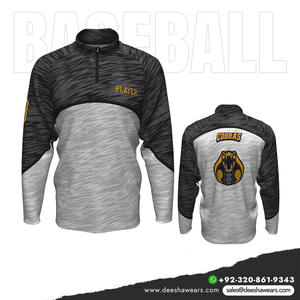 Jersey de manga larga de béisbol, sudadera de equipo atlético superior de entrenamiento para hombres, ropa deportiva juvenil - Product Image 6