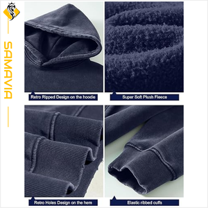 เสื้อฮู้ดผ้าแห้งเร็วเสื้อสเวตเตอร์แบบสวมหัวผ้าฟลีซสำหรับผู้ชายเสื้อสเวตเชิ้ตป้องกันการเกิดคราบระบายอากาศ - Product Image 5