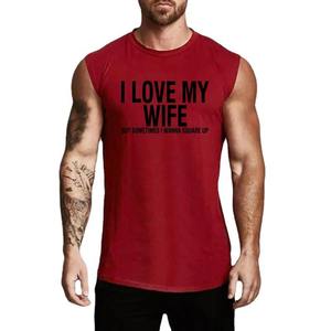 Gym Running Workout Sleeveless T-Shirt Cotton Breathable Tank Tops <b>Men's</b> Bodybuilding Fitness Sportswear Training Muscle Vests - Product Image 5