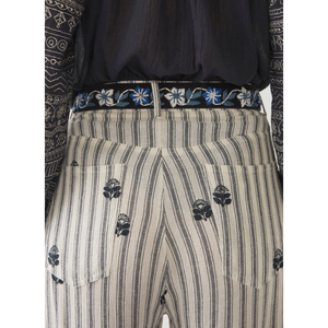 Ceinture Violetta avec motif orchidée bleue et boucle en fer - Product Image 2