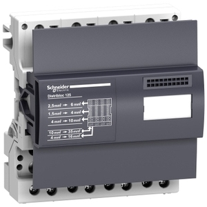 Blocco di Distribuzione SCHNEIDER ELECTRIC LINERGY DX LVS04045, 4P 125A 6M 52 Fori, Apparecchiatura per Distribuzione Elettrica - Product Image 1