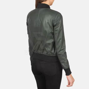 Vêtements de mode Veste en cuir pour femmes Veste en cuir véritable avec logo personnalisé de haute qualité - Product Image 4
