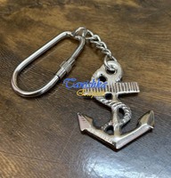 Porte-clés Ancre Nautique en Laiton, Personnalisable, pour Vélo, Voiture, Clés de Maison, Accessoires Maritimes, Métal Plaqué Or