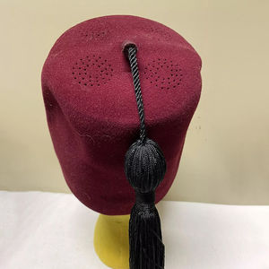Sombrero Fez Masónico Shriner Borgoña de Lana Vintage, Sombrero Masónico de Alta Calidad, Personalizado, Mejor Venta, Sombrero Fez en Oferta - Product Image 3