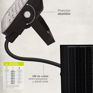 Proiettore LED + pannello solare 300W 6500K IP65 Miloha (GSC 202615024) - Product Image 4