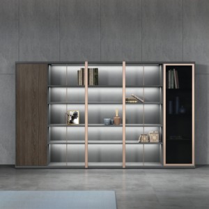 Sang trọng văn phòng hiện đại đồ nội thất bằng gỗ dọc tập tin Tủ hồ sơ Hiển thị nội các quản lý lưu trữ văn phòng kệ sách - Product Image 1