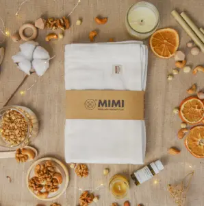 Serviettes en coton biologique 100% GOTS de haute qualité Tissu de mousseline polyvalent à 2 couches 100x100cm Fabriqué au Vietnam Serviettes de bain Safe Skin - Product Image 1