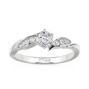 Bague de fiançailles Jeulia inspirée de la tulipe, sertie de diamants ronds - Product Image 3
