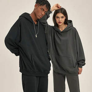 Logotipo personalizado Unisex Liso de gran tamaño 100% algodón Valentine Heavyweight Hoodie Grueso French Terry 350 Gsm Chándales en blanco - Product Image 1