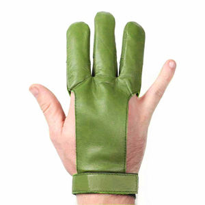 High Quality Archery <b>Gloves</b> 3 Finger <b>Shooting</b> <b>And</b> <b>Hunting</b> Leather <b>Gloves</b> - Product Image 3