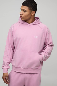 Sweat-shirts à capuche en coton 100% poids lourd pour hommes, coupe classique, teinture unie, vente en gros - Product Image 4