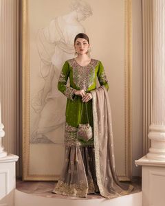 Designer Faux Georgette Salwar Kameez Beautiful Pearl Sequin & Inner Codage Work for Party - Product Image 2