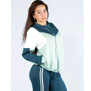 Automne velours femmes survêtement ensemble entièrement personnalisé vêtements de sport d'hiver en gros à capuche et polaire costume - Product Image 1