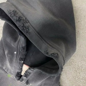 Pull à capuche surdimensionné unisexe 2025, sweat à capuche thermique brodé avec logo personnalisé - Product Image 2