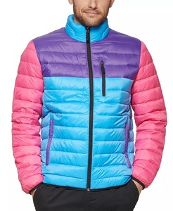 Men's Lightweight Waterproof Reversible Bomber <b>Jacket</b> Custom Logo Plus Size with Stand Collar <b>Packable</b> Hooded Polyester/Cotton - Product Image 1