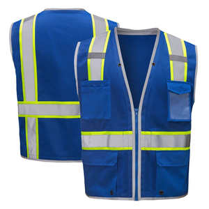 Vêtement de travail haute visibilité, veste de sécurité sans manches avec bande réfléchissante pour les travailleurs du bâtiment et les travailleurs en extérieur - Product Image 6