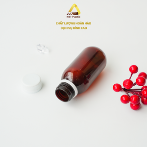 Custom 100ml Amber PET <b>Bottle</b> Cylinder Pharmaceutical Packaging for Liquid <b>Medicine</b> & Syrup for Pills - Product Image 5