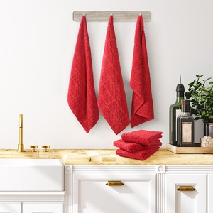 Toallas de cocina Terry, 6 uds., 100% de secado rápido, súper suave y absorbente, toallas de algodón para platos, toallas de barra para uso en la cocina - Product Image 3