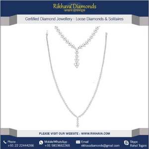 Collier de diamants en or blanc 18 ct pour colliers de mariage d'anniversaire Pierre naturelle de qualité au meilleur prix par fournisseur - Product Image 2