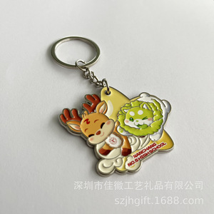 Porte-clés en métal personnalisé, pendentif créatif DIY, alliage de zinc, émail UV, cadeau promotionnel - Product Image 6