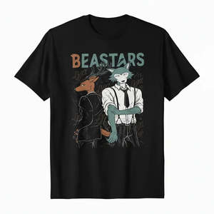เสื้อยืด Beastars Legoshi ผ้าฝ้าย 100% แบบเรียบและลายพิมพ์ น้ำหนัก 240 กรัม รุ่นเจอร์ซีย์ หมายเลขรุ่นพิมพ์บนเสื้อยืด - Product Image 1
