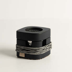 Modern Black <b>Wooden</b> Bakhoor <b>Burner</b> with Gold Wire Wrap Handmade Incense Holder with Metal Cup - Product Image 6