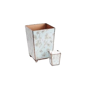 Poubelle en fer peinte à la main Corbeille à papier décorative en métal Poubelle vintage pour bureau à domicile Forme de taille personnalisée - Product Image 5