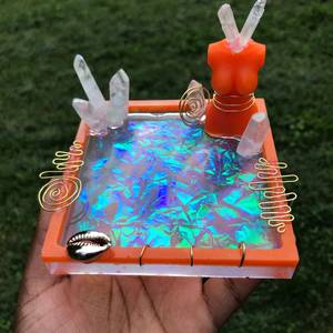 Porta Incienso de Resina Hecho a Mano con Diseño Artístico Moderno para Meditación en el Hogar, Yoga y Decoración Espiritual - Product Image 3