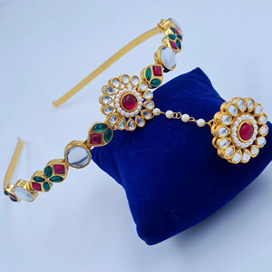 Bandeau de cheveux moderne fait main Bijoux de mode pour femmes Nuptiale Fête de mariage Festival Designer Ethnique Traditionnel Vente en gros en ligne - Product Image 1