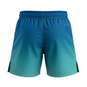 Shorts MMA OEM Teal to Aqua Ombre - Shorts de sport légers à séchage rapide pour l'entraînement - Product Image 2
