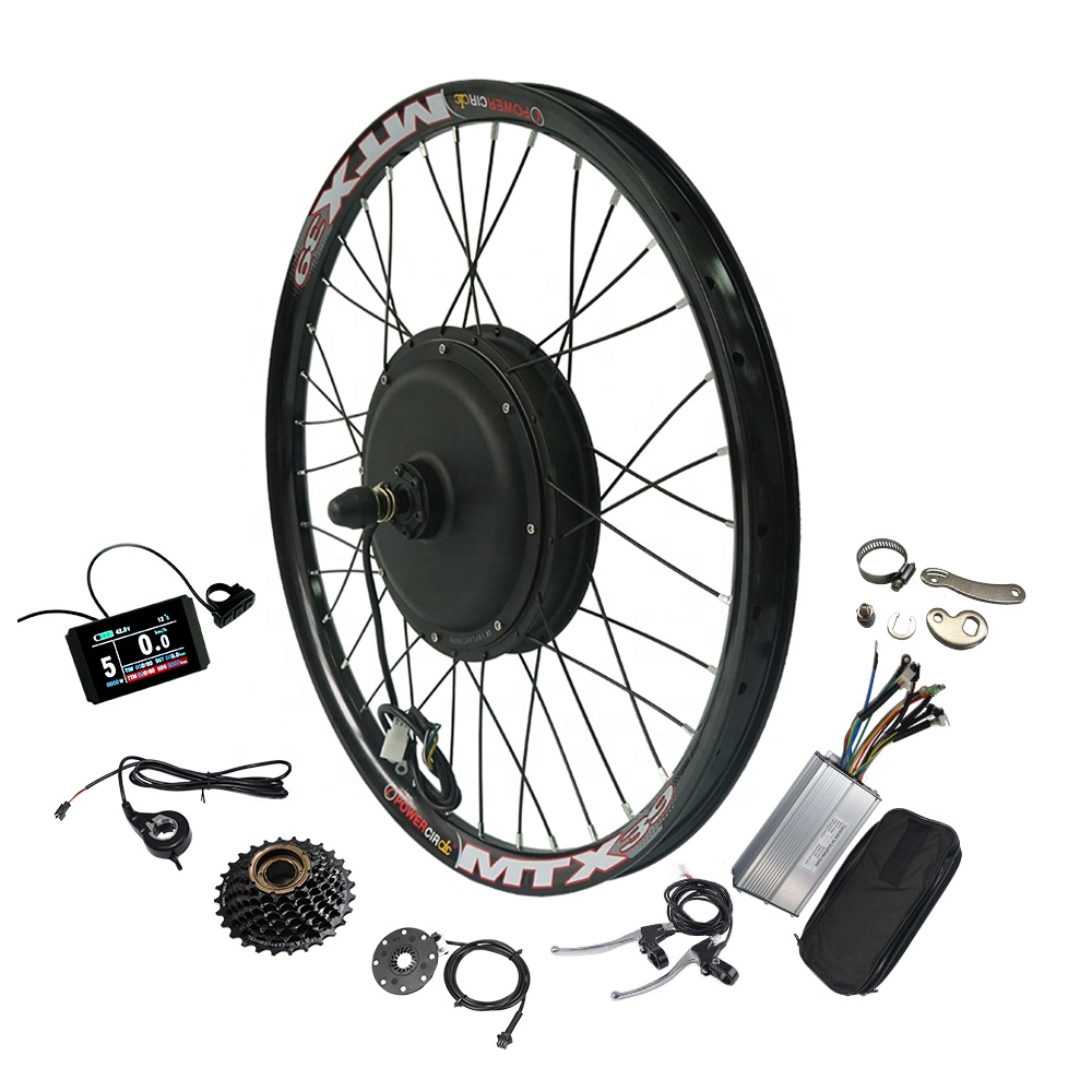 MTX Wheel 26/27.5/29inch 52V2000W Electric Bike Ebike Bicycle Hub Part Motor Rear Conversion Kit With 7speed Freewheel 8H UKC1+