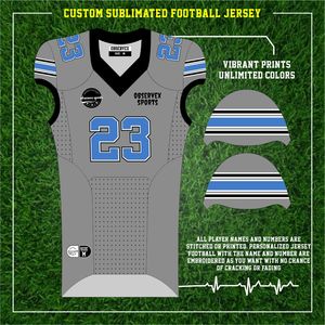 Camiseta de fútbol americano de malla con logotipo de número personalizado, Conjunto de camiseta de fútbol americano bordada por sublimación, ropa de camiseta de fútbol americano - Product Image 6