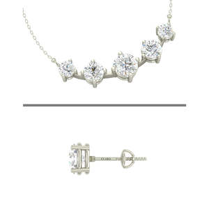 Compre en Línea Conjuntos de Pendientes de Plata de Ley 925 de Primera Calidad para Bodas - Product Image 3