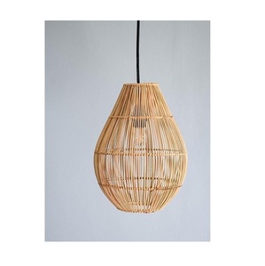 Lámpara Colgante LED de Ratán y Hierro Hecha a Mano, Estilo Vintage, con Color Personalizable - Product Image 4
