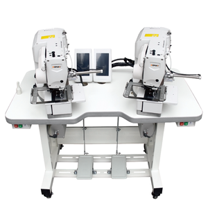 SOMAX-Máquina automática para hacer abotonaduras de cintura deportiva, máquina de coser de doble cabeza, precio barato, motor de máquina de coser recto - Product Image 1