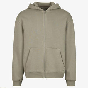 Vente en gros Sweat à capuche zippé surdimensionné pour hommes Street & Casual Wear Pull à capuche à manches longues 100% coton avec logo personnalisé - Product Image 5